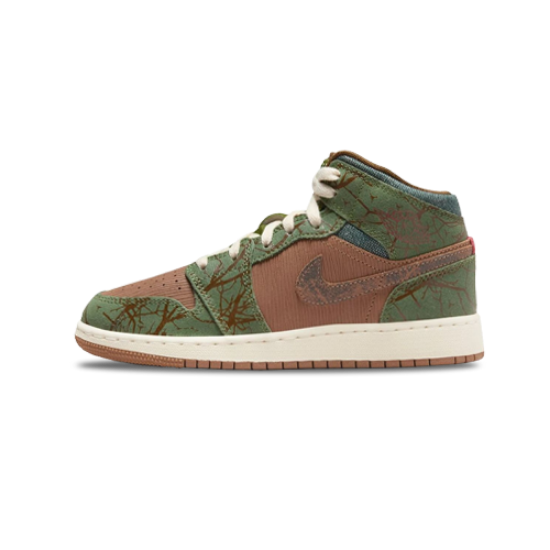 Air Jordan 1 Mid Treeline Shoes