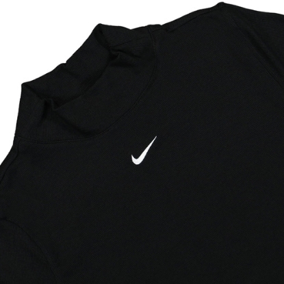 Essential Ribbed Mock-Neck Long-Sleeve Top