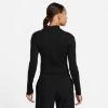 Essential Ribbed Mock-Neck Long-Sleeve Top